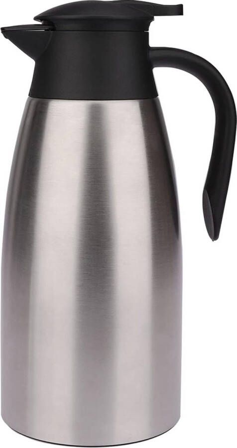 Thermoskan 2 liter RVS houdt 24 uur koud en 12 uur warm grote opening thermos koffie thee