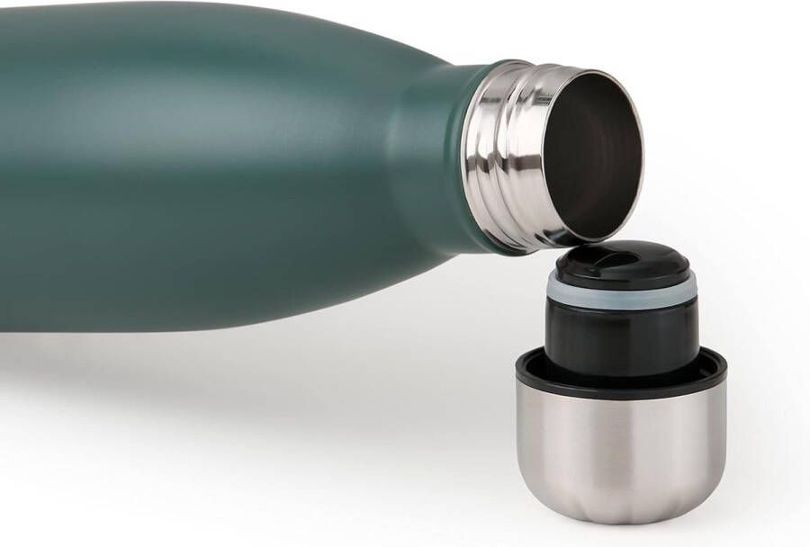 Thermoskan 350 ml thermoskan 350 ml roestvrij staal waterdicht herbruikbaar BPA-vrij voor warme en koude dranken donkergroen