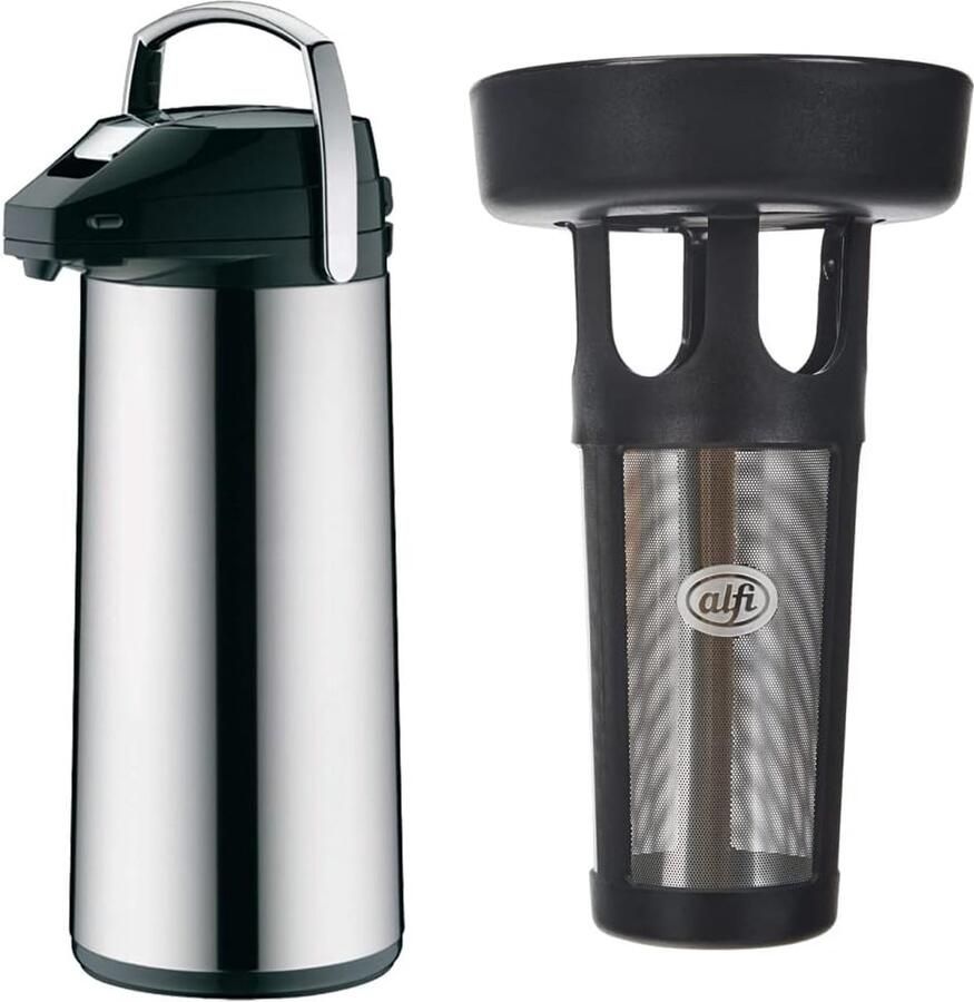 Thermoskan drankdispenser groot glazen inzetstuk 3L 0987.000.300 & 9114.000.003 theefilter Dan kunststof met roestvrijstalen filterfolie filter voor direct zetten in de thermoskan