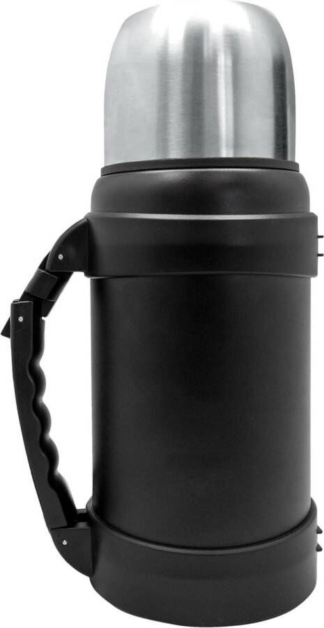 Thermoskan dubbelwandig roestvrij staal 1300 ml kleur zwart FIH 1261