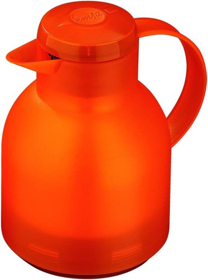 Thermoskan met quick-press-sluiting inhoud 1 liter 100% lekdicht type 509821 oranje 1 L
