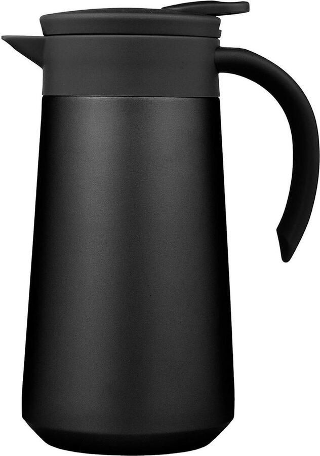 Thermoskan voor koffie thee water roestvrij staal Quick Tip sluiting 08 liter (zwart)