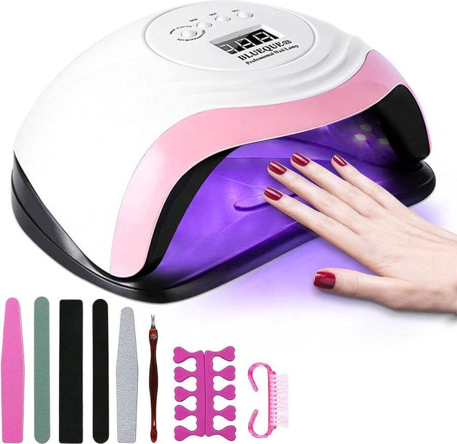 Timé Nagellamp UV Lamp voor Nagels Gellak Polygel Krachtige UV Lamp Nageldroger