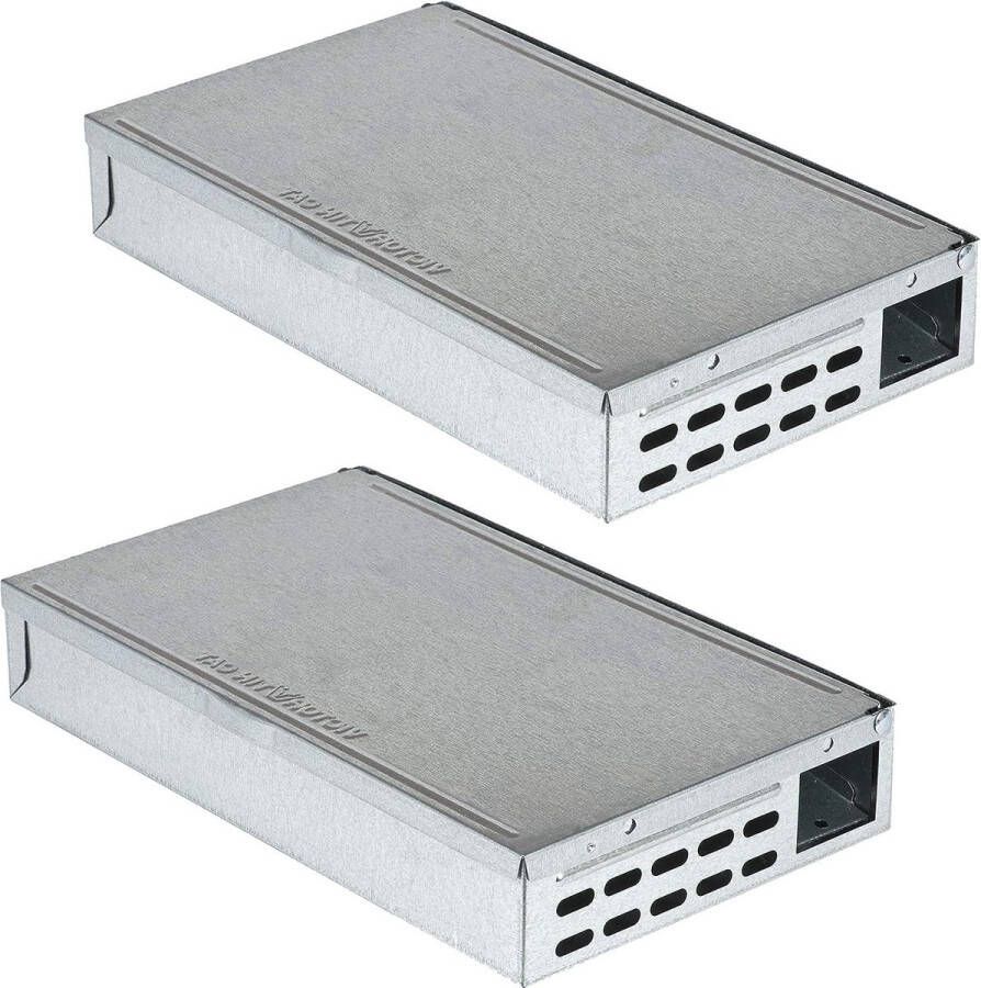 Tin Cat Multi-Catch Live Mouse Trap Humane Vangen en Loslaten Binnen en Buiten 2 vallen