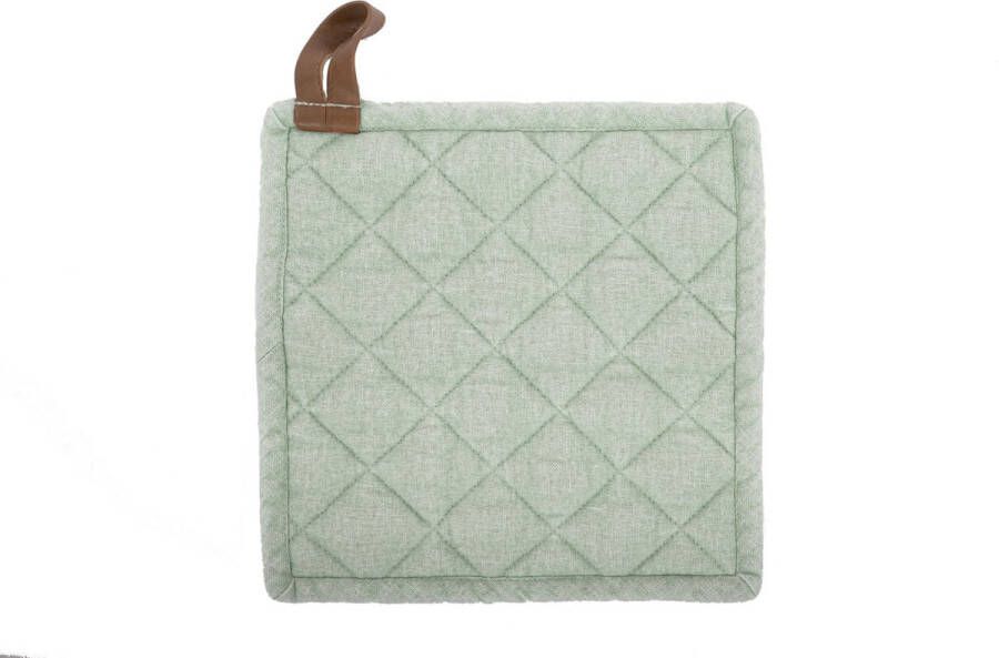Tiseco Myrna Pannenlappen – Katoen – Set 2 stuks 20x20CM – Groen