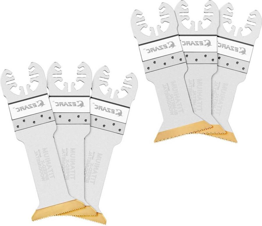Titanium oscillerende multitoolbladen lange zaagbladen snelsnijdend hout metaal 6-pack