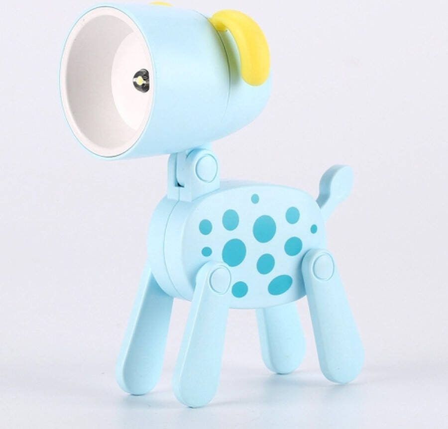 TL-23 LED Mini Opvouwbare Cartoon Bureaulamp Thuis Huisdier Vorm Decoratie Tafellamp Spec: Dalmatiërs (Blauw)