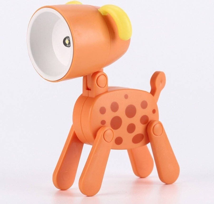TL-23 LED Mini Opvouwbare Cartoon Bureaulamp Thuis Huisdier Vorm Decoratie Tafellamp Spec: Dalmatiërs (Oranje)