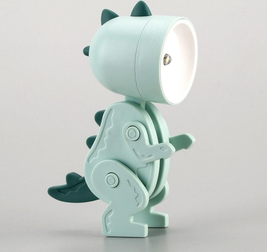 TL-23 LED Mini Opvouwbare Cartoon Bureaulamp Thuis Huisdier Vorm Decoratie Tafellamp Spec: Dinosaurus (Lichtgroen)