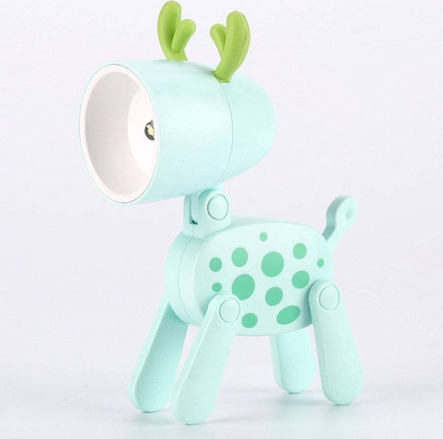 TL-23 LED Mini Opvouwbare Cartoon Bureaulamp Thuis Huisdier Vorm Decoratie Tafellamp Spec: Spotted Deer (Groen)