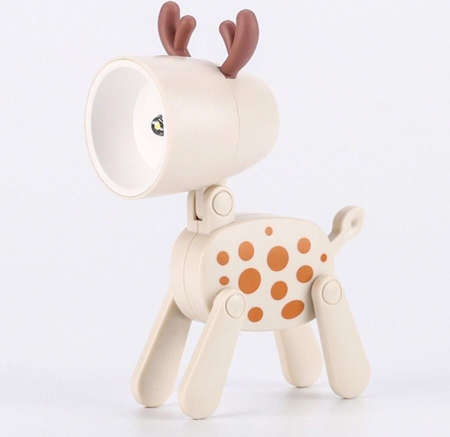 TL-23 LED Mini Opvouwbare Cartoon Bureaulamp Thuis Huisdier Vorm Decoratie Tafellamp Spec: Spotted Deer (Grijs)