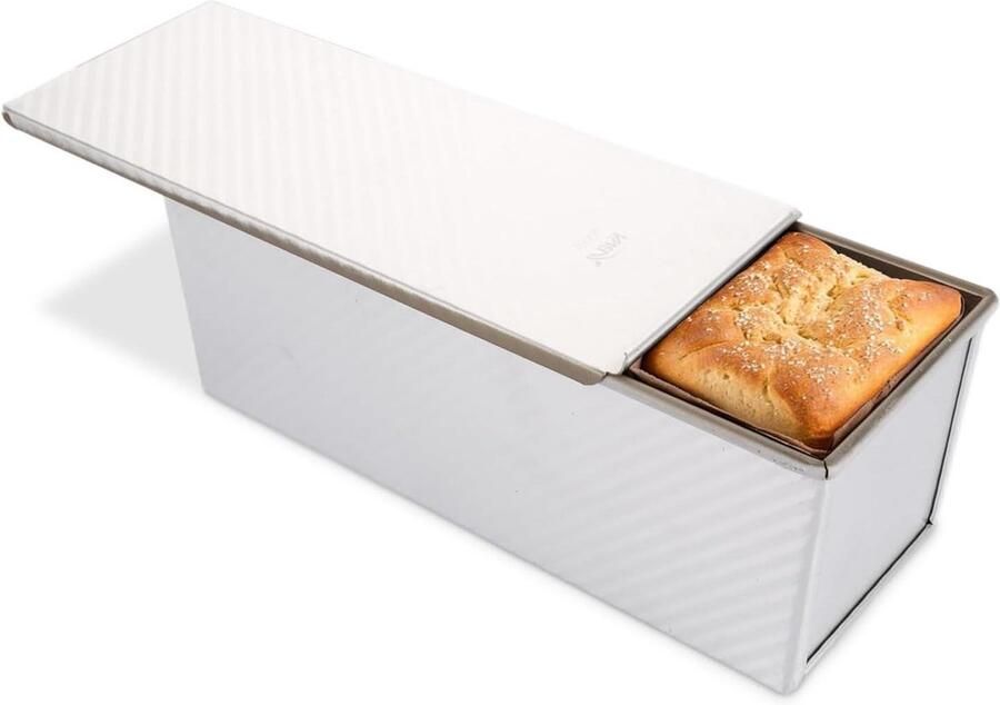 Toastbrood bakvorm met deksel 1000 g anti-aanbak broodbakvorm Pullman toast cake champagne goud