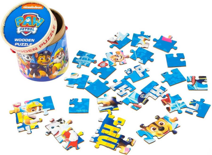 PAW Patrol puzzel Hout Puzzel Rood Blauw 30 stukjes vanaf 3 jaar Speelgoed Cadeau Kerstcadeau aanmaakblokjes