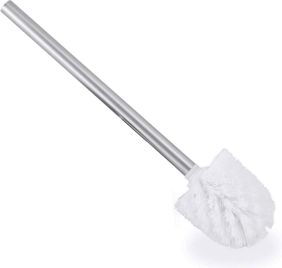 Toiletborstel 35 cm Loo-Borstel met Lange Metalen Handvat Duurzame Witte Borstelharen Antislip Handvat Huishoudelijke Accessoires Sponzen schoonmaak