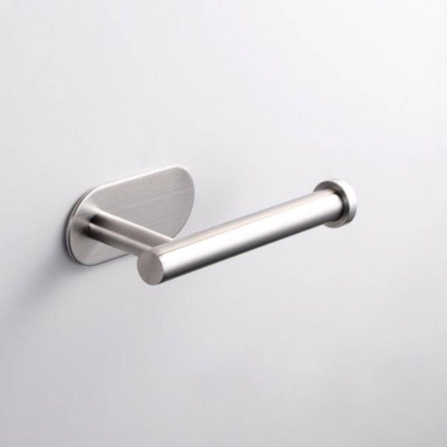 Toiletrolhouder Zilver Niet boren Niet boren Stevig Toiletrolhouder Roestvrij staal Zilver Papieren handdoekhouder Geborsteld roestvrij staal Papieren handdoekhouder
