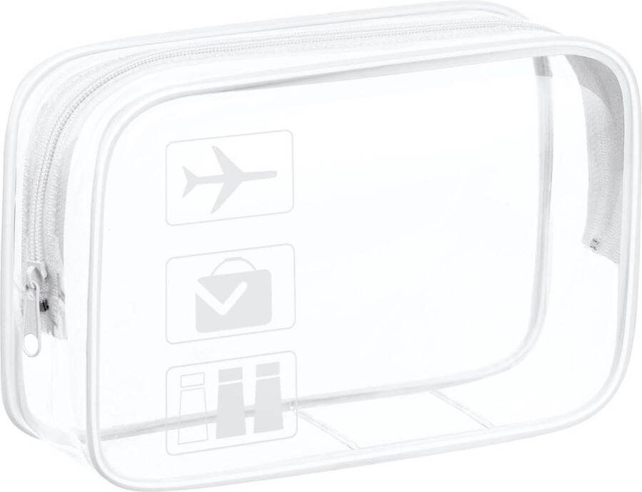 Toilettas transparant 3 stuks waterdichte pvc handbagage vriendelijk douane reistas cosmetica make-up vakantie benodigdheden reisflesjes handbagage