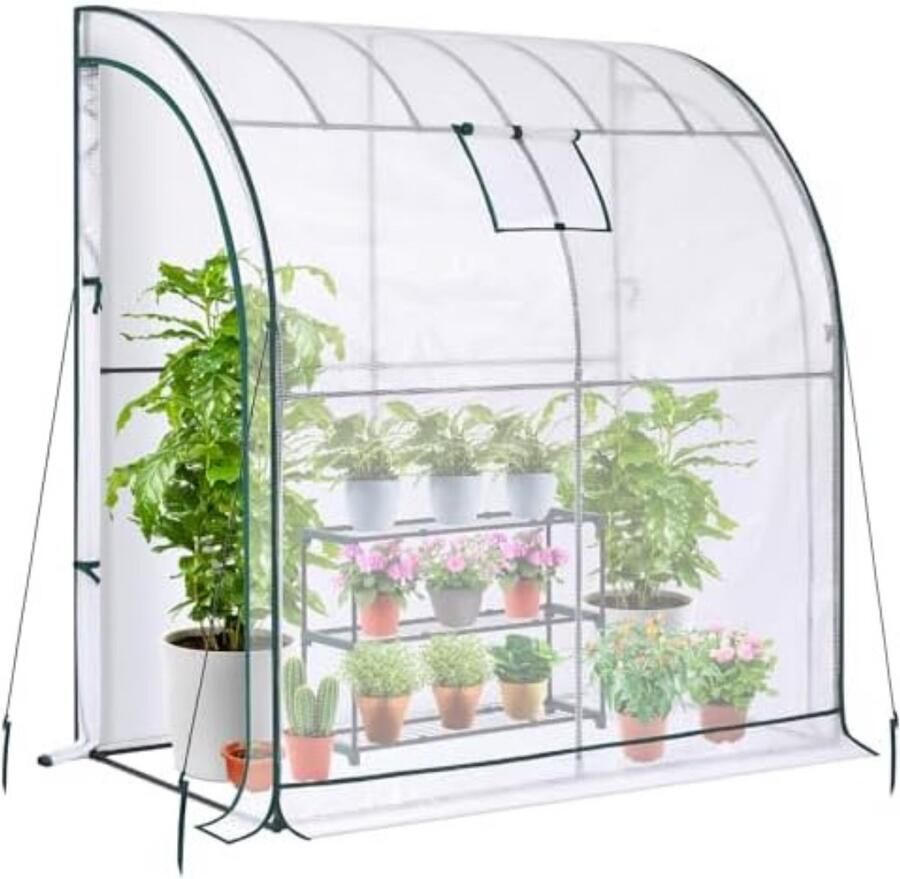 Tomatenkas Tomaten kweekkas Tomaten kas voor buiten 200 x 77 x 169cm Wit