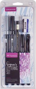 Tombow Handlettering Beginners Set + Handletterbox 'Make Your Own Cards' Paperfuel + 1 x A4 Handlettering Oefenblok