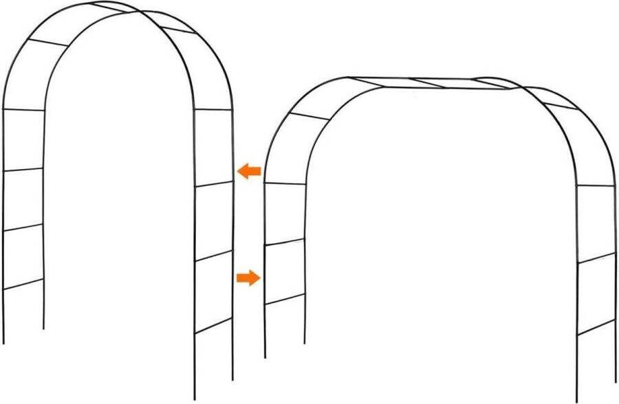 Ton Tuinboog Bruiloftsboog voor binnen en buiten Gazon en tuin Klimplanten 234cm hoog 135cm breed