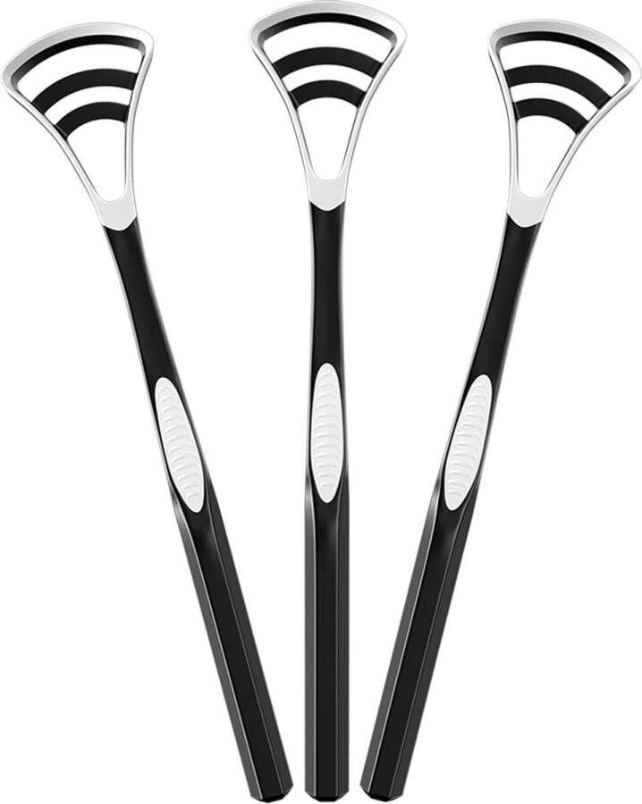 Tongreiniger Tongschraper 3-pack tongreiniger voor mondhygiëne en frisse adem gemakkelijk te gebruiken en schoon te maken
