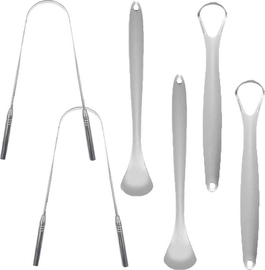 Tongschraper RVS Tong Reinigers Draagbare Tong Borstels Adem Frisser Volwassenen Kinderen Mondverzorging Tongschraper