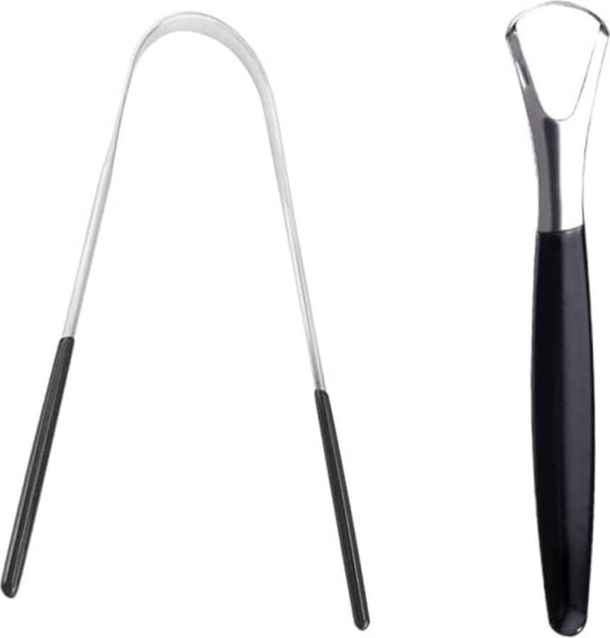 Tongschraper Tong Scraper Set Roestvrij Staal U Vorm Tong Scraper Tong Cleaners Brush Veilig en Comfortabel