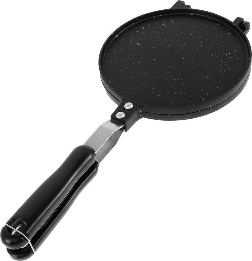 Vb Tortilla Pers – Multifunctionele Tortillapers – Hamburgerpers Roti Maker 6.5 inch – Roestvrij staal 38.5 x 16.8 x 2cm Zwart