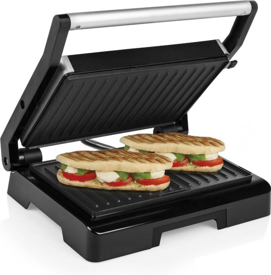 Tosti apparaat Mini Grill 1000W 180° Uitklapbaar Elektrische Grillpan