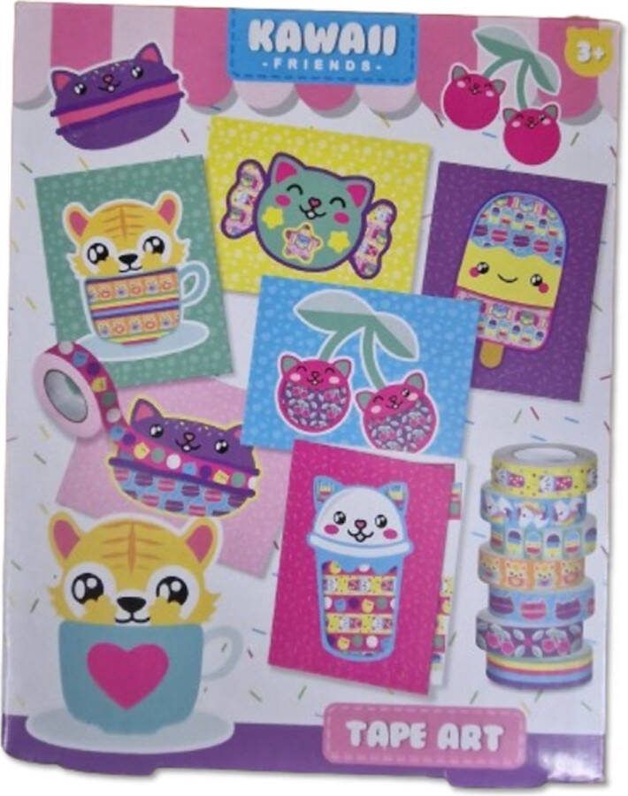 Totum Kawaii kaarten maken Met washi tape Knutselpakket