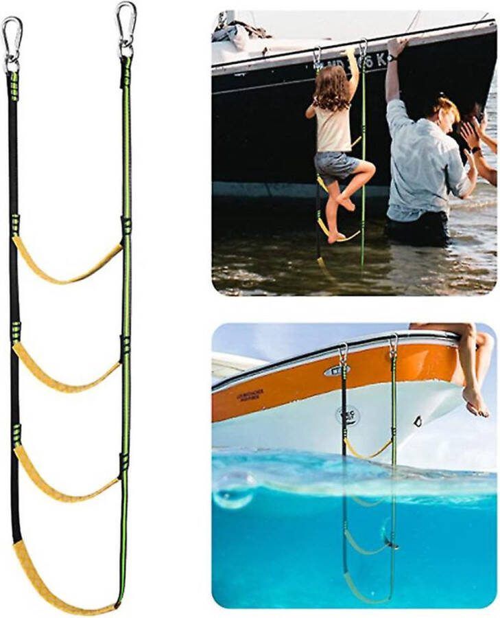Touwladder met 4 Treden 111cm Klimladder Buitenspeelgoed Jongens en Meisjes Touwladder Klimtouw touwladder Buitenspeelgoed Klimmen en klauteren Speeltoestel ladder