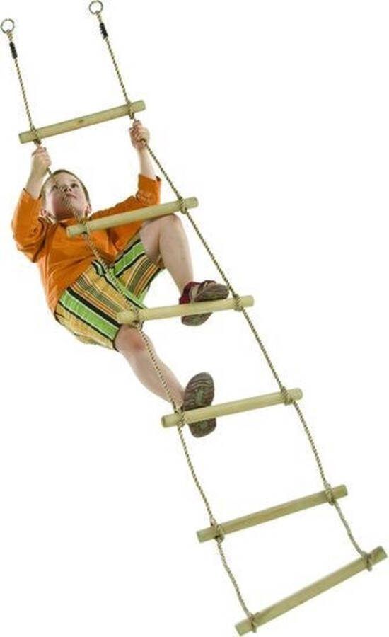 Touwladder PP touw 4 sporten 1 6m