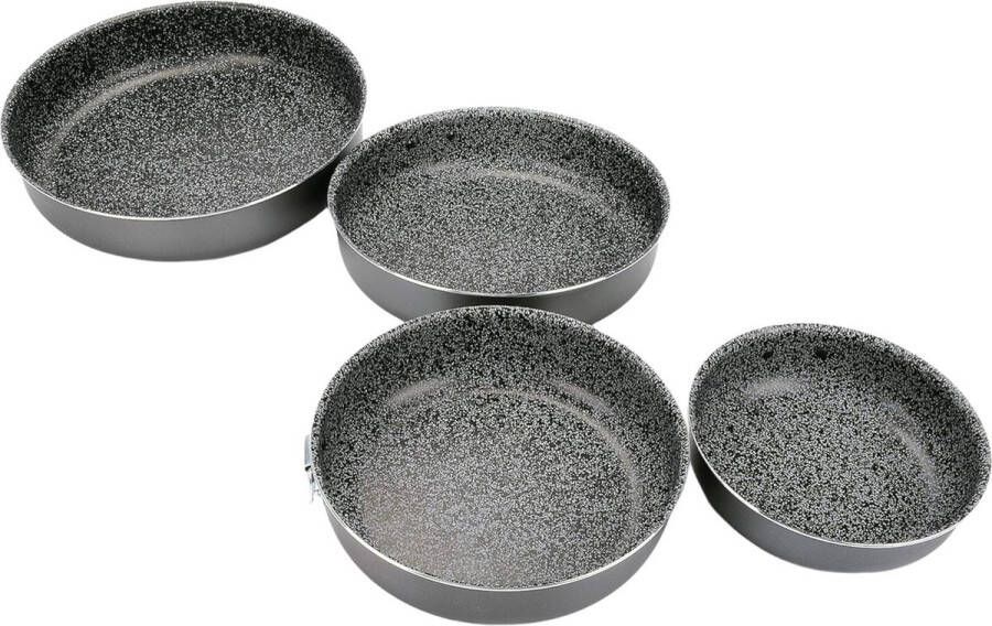 Tradition Italië taartvorm aluminium zwart 24 cm