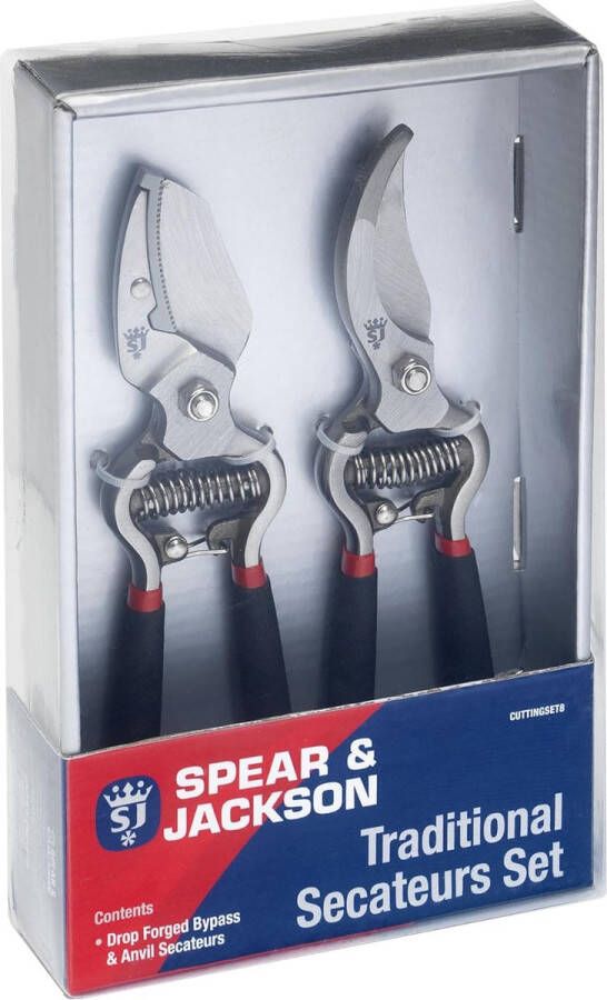 Traditionele Bypass en Anvil Snoeischaren Set (Twin Pack)