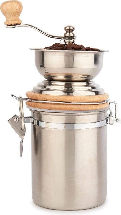 Traditionele Koffiemolen van Roestvrij Staal met Bonenmaalmechanisme coffee grinder manual