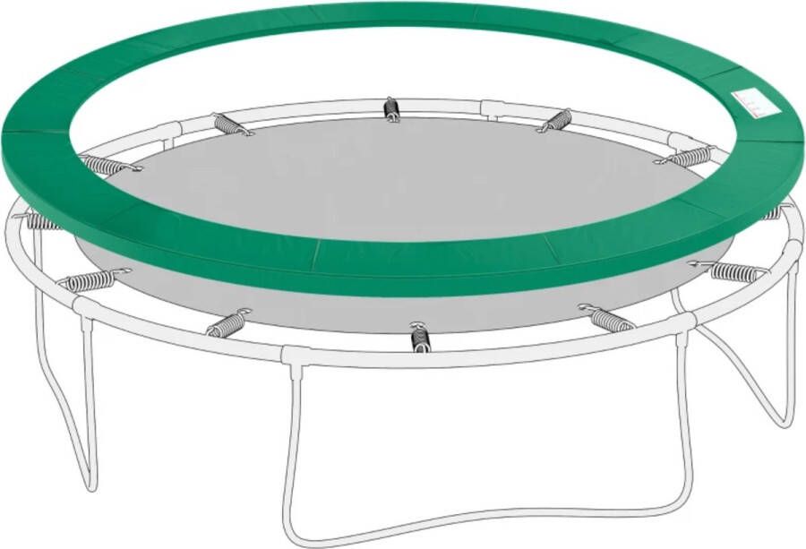 Merkloos Sans marque Trampoline rand afdekking Trampoline beschermrand 244 cm Groen