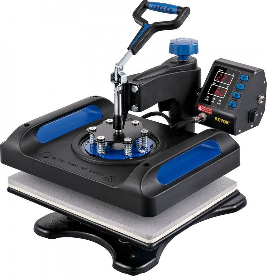 Transferpers Hittepers 12 x 15 inch Warmte Persmachine Snelle Verwarming 360 Wegzwaaiende Sublimatie Warmtepers 1000W 220V 50Hz Digitale Warmte