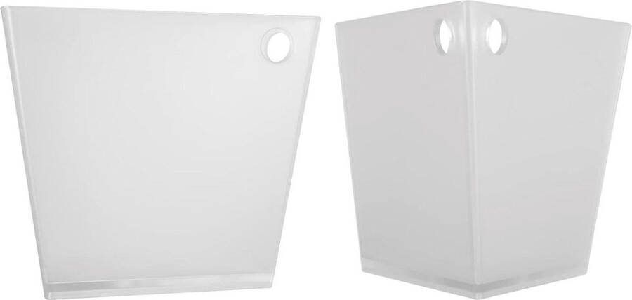 Transparant Frost Acryl Trio Emmer Praktisch en Stijlvol
