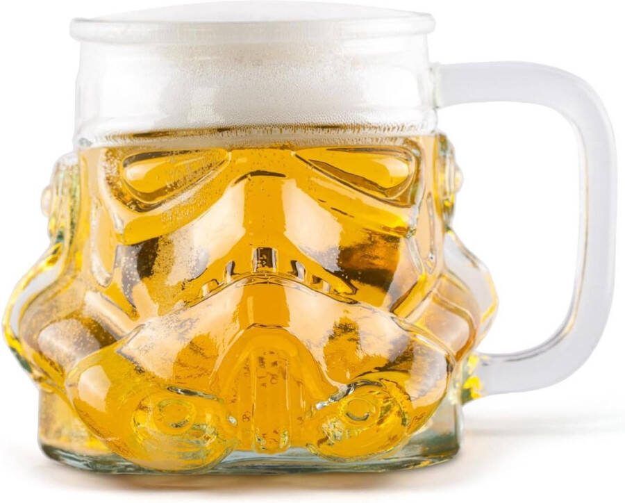 Transparant Stormtrooper bierglas 1 pint formaat (600 ml) voor verzamelaars en bierliefhebbers