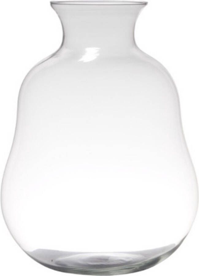 Merkloos Sans marque Transparante home-basics vaas vazen van glas 40 x 29 cm Bloemen takken boeketten vaas voor binnen gebruik