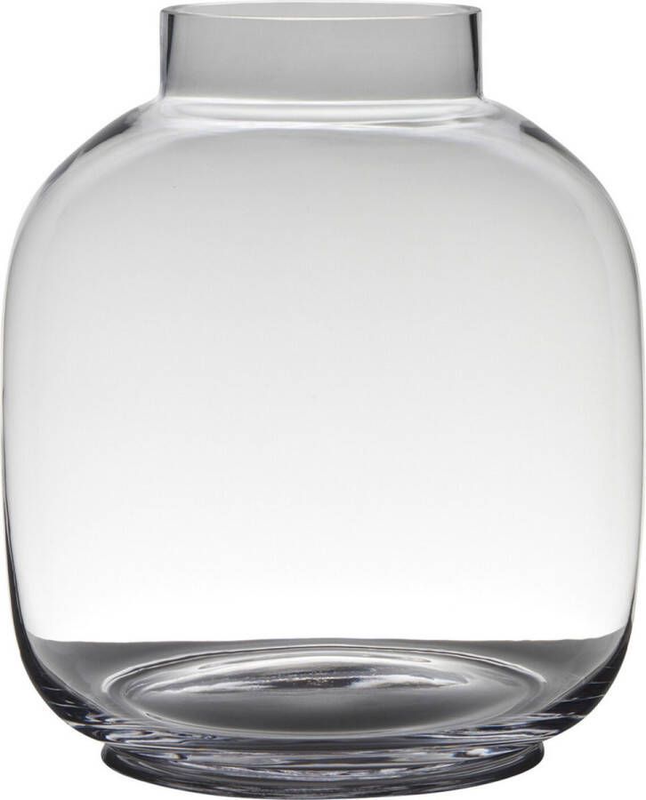 Merkloos Sans marque Transparante luxe grote stijlvolle vaas vazen van glas 29 x 26 cm Bloemen boeketten vaas voor binnen gebruik