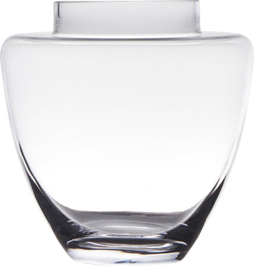 Merkloos Sans marque Transparante luxe stijlvolle vaas vazen van glas 19 x 19 cm Bloemen boeketten vaas voor binnen gebruik