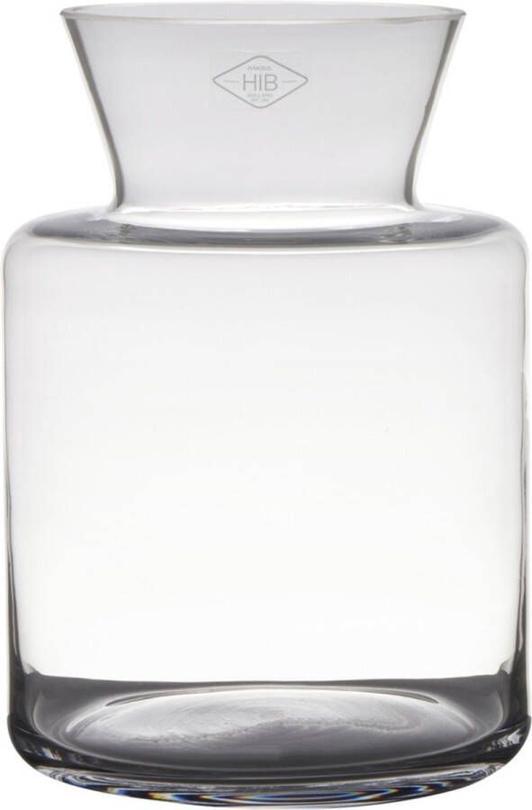 Merkloos Sans marque Transparante luxe stijlvolle vaas vazen van glas 27 x 19 cm Bloemen boeketten vaas voor binnen gebruik