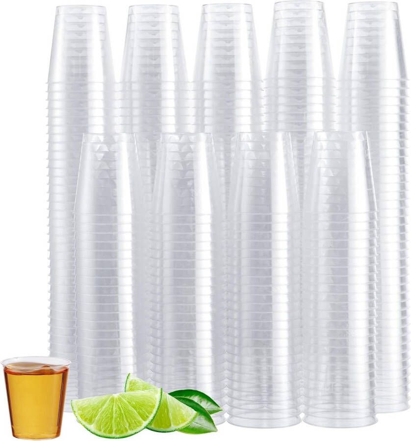 Transparante Shotglazen van Hard Plastic 30ml Set van 300 Borrelglaasjes voor Bruiloften en Feesten