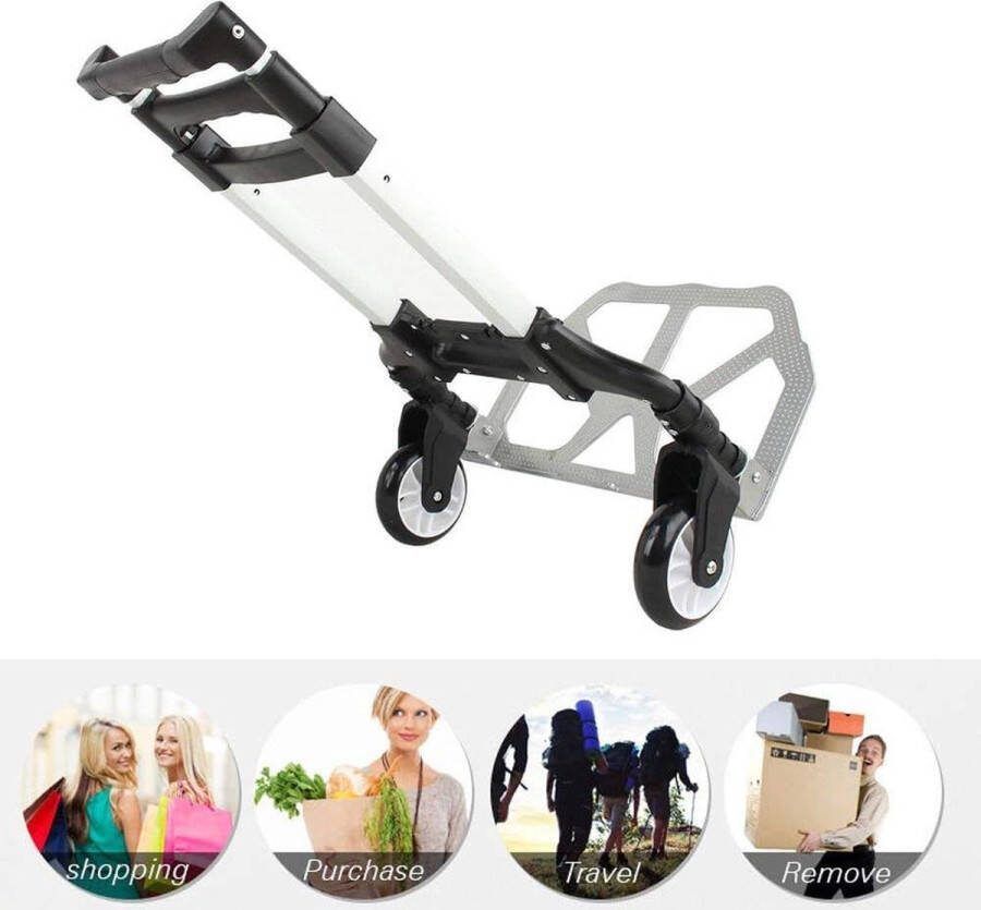 Transportwagen platformwagen trolley geluidsarme trolley steekwagen transportwagen multifunctionele trolley 80 kg