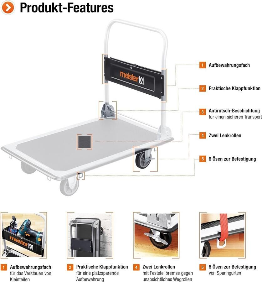 Transportwagen steekwagen transportwagen multifunctionele trolley 300 kg