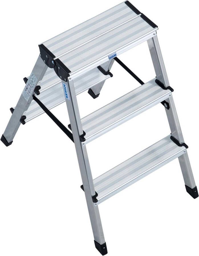 Trapladder Dubbele ladder Dopplo 2 x 3 treden 120328 Trapladder