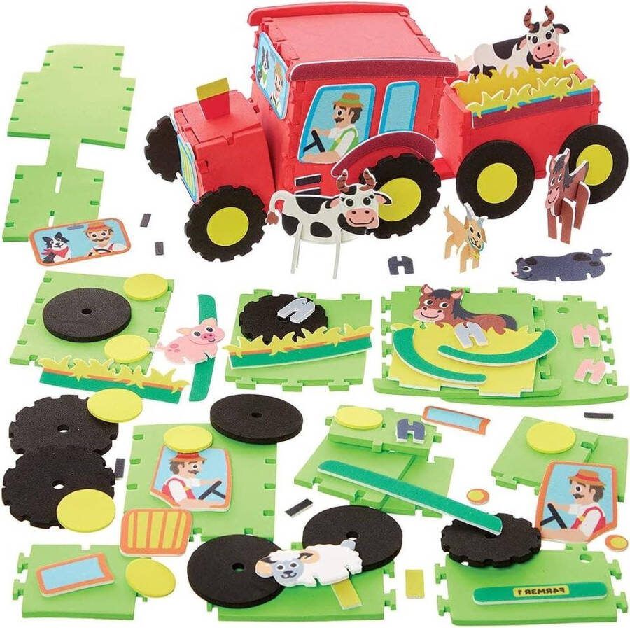 Trekker Set van 2 Schuim 3D Knutselpakketten voor Kinderen