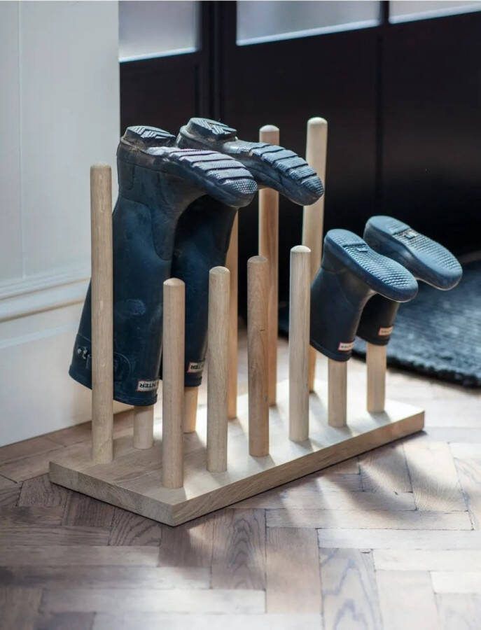 Trendyard Laarzenrek Hout Voor 6 Paar Laarzen Kinderlaarzen Binnen Eikenhout Schoenenrek Laarzen