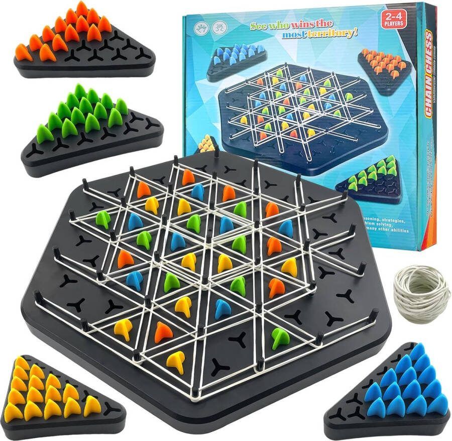 Triangle Chain Game Montessori Speelgoed Fijne Motoriek Educatief Speelgoed Schaakspel
