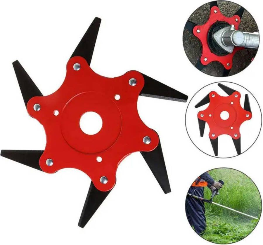 Trimmerkop 6 tanden Maaikop bosmaaier Onkruidverwijderaars Grasmaaier Grastrimmer Onkruid verwijderen Accessoires voor grasmaaiers Tuin Tuingereedschap 70 mm blade ø 152 mm